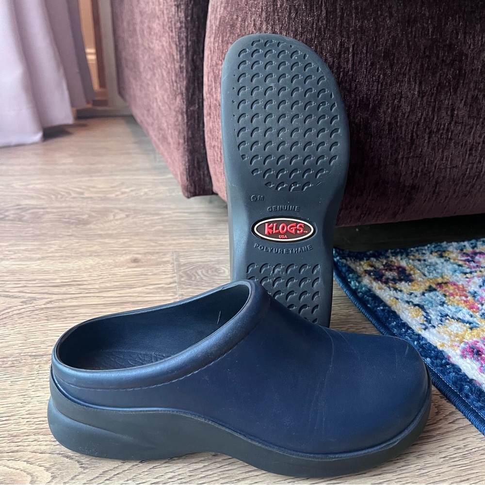 Navy Blue Klogs Mules